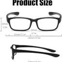 Reading Glasses Men 4 Pairs Ultra Light TR90 Sports Style Blue Light Blocking Readers+1.0 (Black&grey&red&blue)