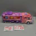 Car Toys for 2 3 4 5 6 7 Year Old Toddler Girl, Unicorn Toys Truck & Foldable Race Track W/Light & Sound, Friction Power Toy Cars W/ 9 Princess Cars, Birthday Gift for Kids Girls Age 4-6