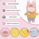 17cm Doll Clothes - 10PCS Cute Dolls Clothes and Shoes,Hat, 6.7 Inches Woolen Crochet Suit,Strap Jumpsuit, with Scarf Glasses - Adorable Pink Blue Dolls Accessories (NoDoll) (10 Piece Set - Mixed)