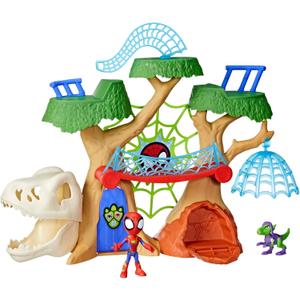SPIDEY AND HIS AMAZING FRIENDS Marvel Dino-Webs Treehouse Super Hero Playset