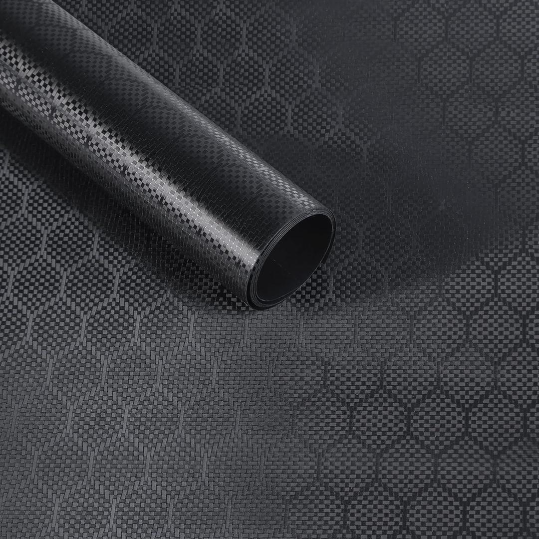 Lypumso Matte Black Honeycomb Carbon Fiber Vinyl Wraps for Almost Cars and Motorcycles Exterior Interior, Premium Cast Film Self-Adhesive Wrapping Stickers DIY Car Paint Replacement 1ft x 10ft