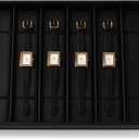 Leather Watch Tray 6 Slots Watch Jewelry Tray Organizer Jewelry Necklace Bracelet Bangle Display Storage For Men Women(Black Leather)