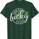 This Is My Lucky Shirt Saint Paddy's Day St Patrick's Day T-Shirt( L, Green)