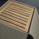 StrongTek Teak Shower Stool with Double Storage, Water-Resistant Spa Bench, Multi-Functional for Bathroom, Sauna, Spa, Compact, Elegant Teak Wood, No Assembly Required, Bath Bench, Indoor/Outdoor Use