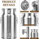 304 Stainless Steel Water Dispenser with Faucet, Thickened Milk Can with Handle, Sealing Ring and Instruction Manual, 20L Stainless Steel Water Jug for Milk, Water, Tea, Juice and Beverage Storage