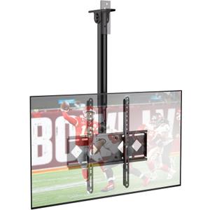 Ceiling TV Mount for 24-65 inch Flat ScreenTVs, Heavy Duty Hanging TV Mount Fits LED, LCD, OLED, Plasma TVs- Adjustable Height 360 Rotation Tilting Swiveling Outdoor Gazebo Ceiling Mount tv Bracket