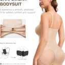 CtriLady Strapless Shapewear Bodysuit for Women Tummy Control Shapewear Seamless Full Body Shaper with Removable Straps (Beige, M)
