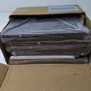 LAATOOREE Bar Cart, Two-Color Home Bar Serving Cart, Mobile Drink Beverage Cart with 2 Storage Shelves, Rolling Kitchen Cart with Wine and Glass Holder, for Dining Room, Living Room, Kitchen (Walnut + Black)