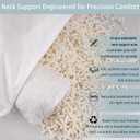 Talatex Talalay Shredded Latex Pillow 100% Natural Premium Pillow with Adjustable Neck Support Area for Back, Stomach or Side Sleepers