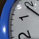 Bernhard Products Blue Wall Clock, Silent Non Ticking - 16 Inch Extra Large Quality Quartz Battery Operated Round Easy to Read Home/Office/Business/Kitchen/Classroom/School Clocks