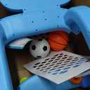 Toddler Basketball Hoop & Soccer Goal, Toys for 1 2 3 Year Old Boys Girls, Kids Sports Toy with Light Sound Music, Montessori Toys for Baby 12-18 Months, Christmas Birthday Gifts for Ages 1-3(Blue）