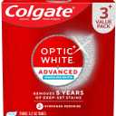 Colgate Optic White Advanced Hydrogen Peroxide Toothpaste, Teeth Whitening Toothpaste Pack, Enamel-Safe Formula, Helps Remove Tea, Coffee, and Wine Stains, Sparkling White, 3 Pack, 3.2 oz