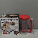 Batter separator Cupcakes Pancakes Cookie Cake Waffles Batter Dispenser cookie separator batter Cream Speratator Cup Measuring Baking Tools (red)