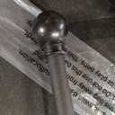 lack Curtain Rods for Window 45, 5/8 inch Small Decorative Curtain Rod Set with Brackets