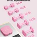 FEIERDUN DB3 5-in-1 Adjustable Dumbbell Set of 2, 20LBS Hand Weights for Women, Men, 1s-Adjust Dual-Stable Dumbbell Set for Women Home Gym & Outdoor