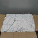 Goose Down Fiber Comforter Queen Size  All Season Naturally Breathable Down Comforters, Luxury Hotel Collection Duvet Insert with 8 Corner Tabs, Cotton Fabric & Baffle Box (White,50oz Fill) (Queen(90"x90"))