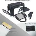 Soft Sided Carrier for Small Medium Cats Dogs,TSA Airline Approved Collapsible Travel Pet Carrier Medium Black