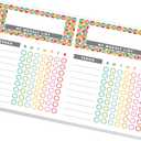 Bright Colorful Sticky Note Chore Chart / 16.25" x 11" Repositionable Fill-in Planner / 52 Repositionable Kids Weekly Task Lists/Made in The USA