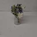 Silk Flowers in Vase, Artificial Flowers with Vase Fake Flowers Arrangement Faux Dahlia for Decoration Table Centerpiece (Dahlia) (Dalia)