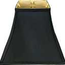 Royal Designs Square Bell Basic Lamp Shade, Black/Gold 7 x 14 x 11.5