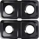 Drip Pans for Gas Stove, Replace for WB34K10009 WB34K10010, Compatible with GE Gas Hotpoint Stove Burner Part 16.62'' x 8'' Spectra XL44 Gas Stove Drip Pans Oven Parts 2 Pcs