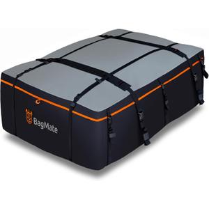 23 Cubic Feet Roof Bag – Safety Tested Heavy-Duty Waterproof Rooftop Cargo Carrier for All Cars & SUVs (with or Without Rack) – Includes Protective Mat & Storage Bag – Military-Grade 840D PVC