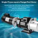 B2854 Pool Pump Motor,1.5HP Pool Pump Motor, 3450 RPM, 56Y Frame,115V/230V PSC Motor w/1.1 Service Factor,Compatible with Century, Smith & Major Pool/SPA Systems,Square Flange Pool Motor