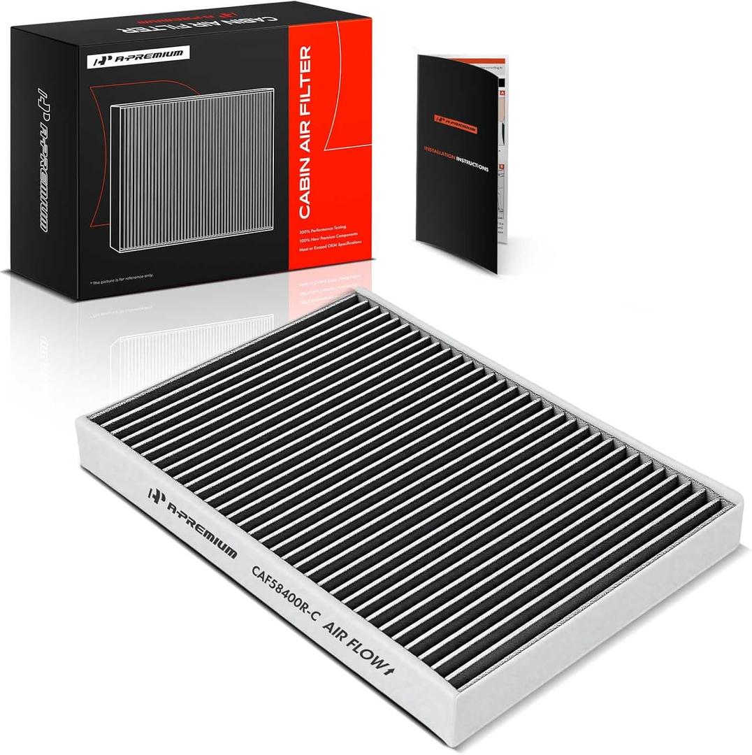 A-Premium Cabin Air Filter with Activated Carbon Compatible with Volvo XC60, XC90, S60, S80, V60, V70, XC70, V60 Cross Country & Land Rover Range Rover Evoque, Discovery Sport, LR2 & Jaguar E-Pace