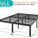 LUMUNANCE Metal Bed Frame Full Size - 16 Inch Heavy-Duty Full Platform Bed Frame No Box Spring Needed, Easy Assembly, Noise-Free, Sturdy Mattress Foundation, Underbed Storage Space