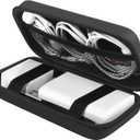 Canboc Electronics Travel Organizer, MacBook Charger Carrying Case, Electronic Accessories Portable Cable Storage Bag for Charging Cords, Power Adapter, MagSafe, USB Hub, Power Bank, Earbuds, Black
