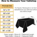 6 Pack 70x120-Inch Rect White Tablecloths-Reusable Polyester Table Covers  Protect from Spills (Not Waterproof)  for Weddings, Banquets, Parties  Ships Folded, Wrinkles Likely, Steam Before Use