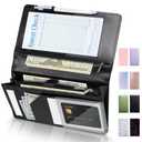 Server Book High Volume, Expandable Waitress Book with Zipper & Magnetic Pocket, 5"9", Server Books for Waitresses, Waitress Accessories, Fits Guest Checkbook, Waitress Apron, Server Apron (Black) (Extended Version)