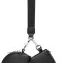 Small Dual Pouch Wristlet Wallet Detachable Mini Zippered Coin Purse Compact Design