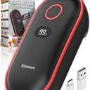 Handsfree Smart Touch Rechargeable Electric Can Opener Easy Flex Side Cut All Can Sizes with LED Display and Smooth Edge Safety for Arthritis & Seniors, Auto Kitchen Gadget (Black)