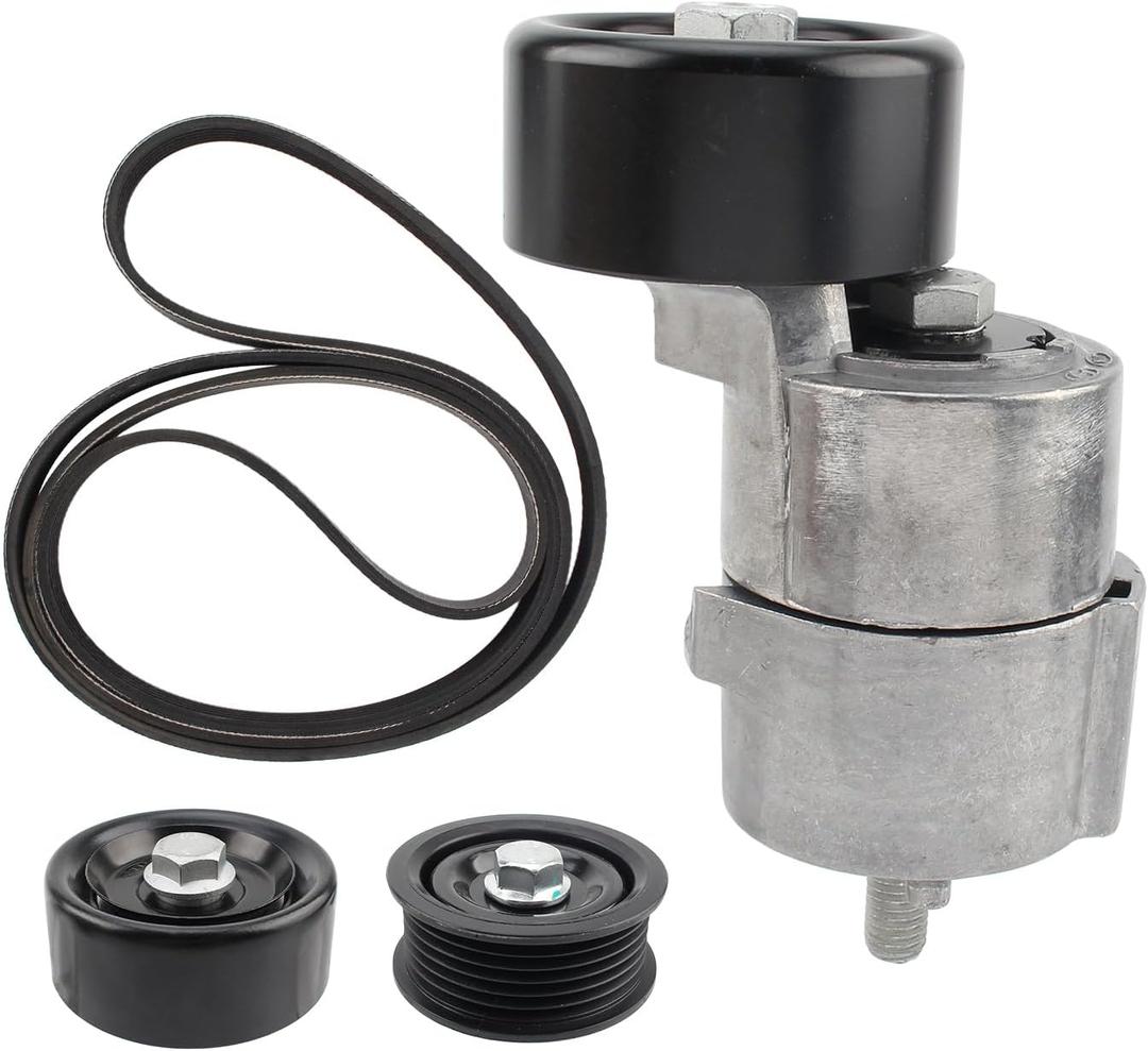 AUTOKAY Belt Tensioner & Idler Pulley V-Ribbed Belt Kit fit for Hyundai for Kia 10-16 2.0L 2.4L 252122G760 2528125000 2528825001