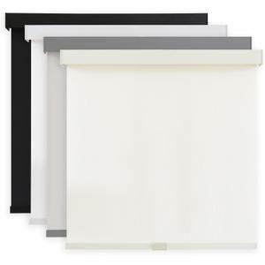 AOSKY Light Filtering Roller Shades Cordless Blinds for Windows, 1% Openness Free-Stop Shades with Valance, Thermal Insulated Fabric, UV Protection, Natural Woven Blinds20" W x 72" H, Ivory