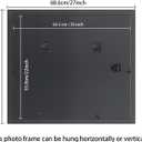 22x25 Picture Frame Black Solid Wood Poster Frame 18X21 with White Mat & Hanging Hardware Fits 22x25 or 18x21 photo frame (T23B2225W1821)