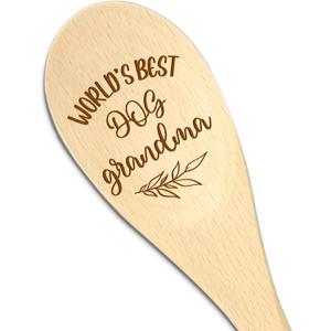 Dog Grandma Cooking Wooden Spoons - DogGrandma Gifts Wood Spoons, DogLovers Gifts for Women Wooden Cooking Utensils, World's Best Dog Grandma Kitchen Gift Kitchen Accessories, 12 Inch