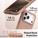 for iPhone 17 Pro Case, Compatible with MagSafe, Screen Protector +[Integrated Silicone Camera Control Button], Shockproof Protective Magnetic Case for iPhone 17 Pro 6.3", Light Brown