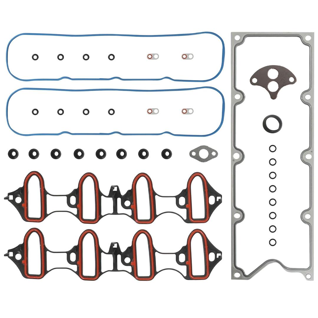 Intake Manifold Gasket Set Fit for GM Chevrolet Silverado Avalanche Express GMC Sierra Yukon Sierra Savana Saab 9-7x Cadillac Buick 4.8L 5.3L 6.0L 1999-2009 MIS16340 MS98016T MS18145 MS50049