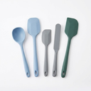 ChefAide 5 Pieces Silicone Spatula Set, Food Grade Rubber Spatula, Upgrade Strong Handle with Ergonomic Grip, Heat Resistant Up to 600°F for Nonstick Cookware, Cooking