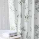 Sage Green Boho Watercolor Floral Shower Curtain,Eucalyptus Botanical Fabric Shower Curtains for Bathroom,Light Green White Nature Plant Cottage Core Bath Curtain for Farmhouse Decor with Hooks 72x72