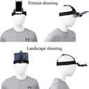 Head-Mounted Mobile Phone Holder,First-Person View Video Outdoor Live Shooting Bracket with Phone Clip(4"-7") for iPhone Samsung Smartphones and GoPro Insta360 Sony DJI Action Camera Head Mount Strap
