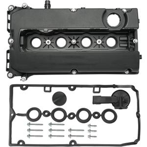 Engine Valve Cover with Gaskets Bolts Oil Filler Cap Compatible with 2011-2020 Chevy Cruze Sonic Trax Aveo, 2008-2009 Saturn Astra, 2009-2010 Pontiac G3 1.6L 1.8L Replace# 55558673 55564395 264-920 (Plastic)
