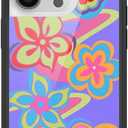 Wildflower Cases - Compatible with iPhone 14 Pro | Protective Black Bumper, 6.5ft Drop Test Certified, Women Owned Small Business | Trendy Red Purple Floral Summer Beach | Surf's Up