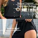 Tempt Me Women Romper Swimsuit - One Piece Bathing Suit with Shorts Modest Boyleg Swim with Pockets 2025 (Black), 22W