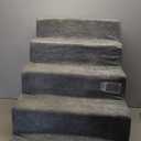 COZY KISS Dog Stairs for Small Dogs, 5 Tier Wider Pet Stairs for High Beds, 23.6" H NonSlip Dog Steps for Old Cats, Puppies, Small Medium Dogs, 19.7x29.5x23.6 inch, Grey