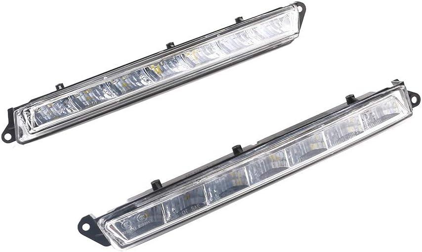 LED Daytime Running Light Fog Lamp 1 Pair Compatible With Mercedes Benz X164 GL320 GL350 GL450 GL550 ML63AMG X166 2007-2013 A1649060451 A1649060351