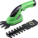 Lichamp 2-in-1 Electric Hand Held Grass Shear Hedge Trimmer Shrubbery Clipper Cordless Battery Powered Rechargeable for Garden and Lawn, CGS-3601 Grass Green