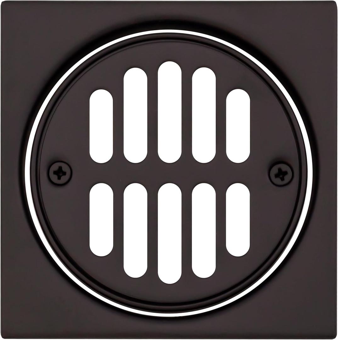 Westbrass Shower Strainer Set Square with Crown, Oil Rubbed Bronze, D313-12